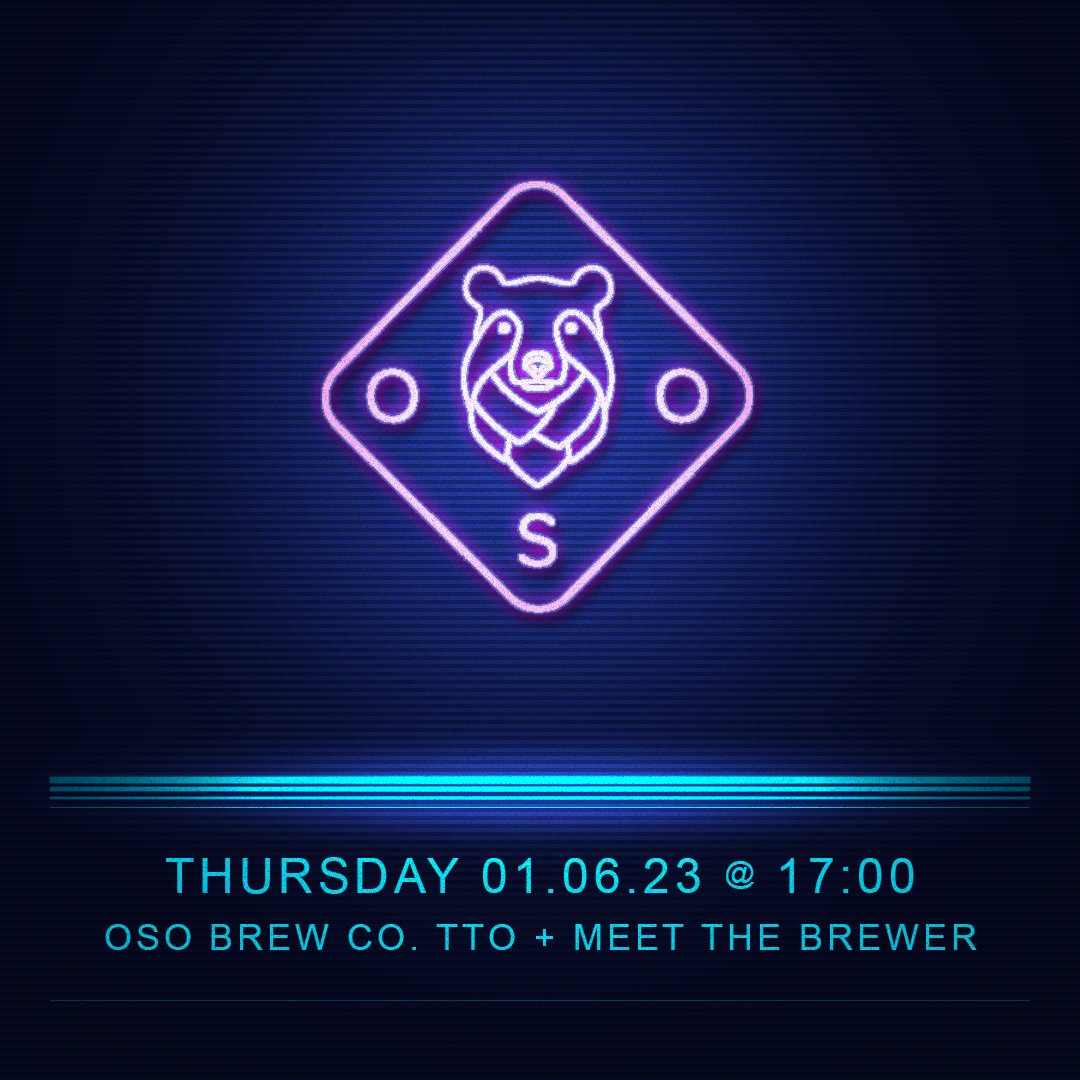 Join us from 17:00 on Thursday, June 1 for our @osobrewco Tap Takeover & Meet The Brewer party! Oso is an independent brewery from Madrid, and we're thrilled to bring you 11 of their creations on tap & in cans. Head brewer Joe Gallimore will also be here to chat - see you soon!