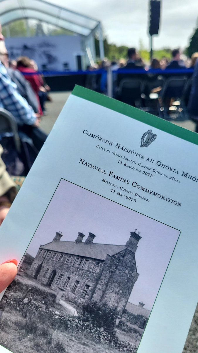 @PresidentIRL says today is one of most important dates of our state. as we acknowledge National Famine Commenoration @MilfordVillage former site of Milford workhouse #GhortaMhóir #Donegal #IrishFamine