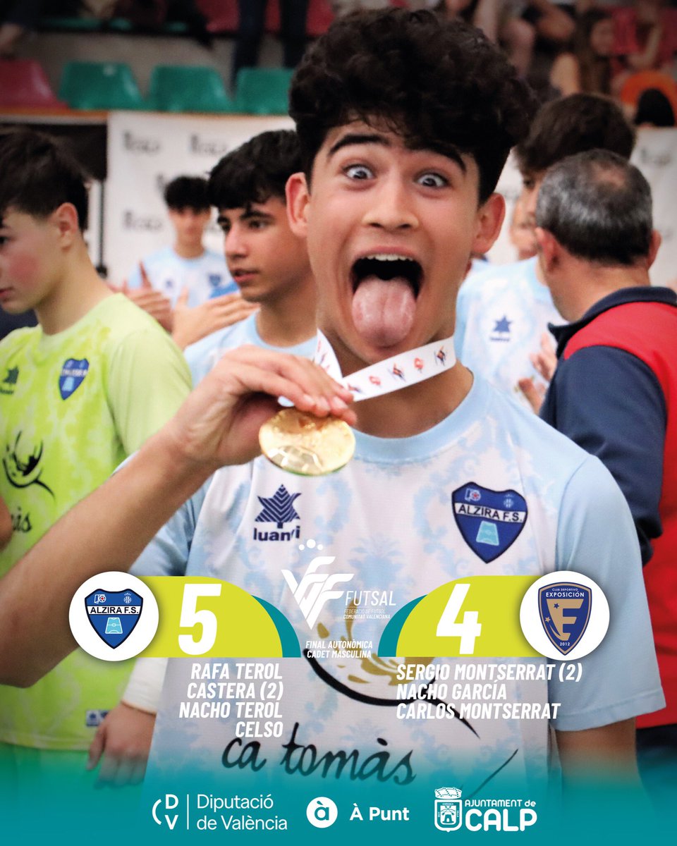 FFCV_info's tweet photo. | FUTSAL |

🤩@PaidosDenia
🤩@CDDominicos
🤩@clubpenyarojafs
🤩@AlziraFS

Los ganadores en un fantástico fin de semana de #futsal en #Calpe 🥳

Enhorabuena‼️👏

#somFutsal https://t.co/djSDu8NQcW