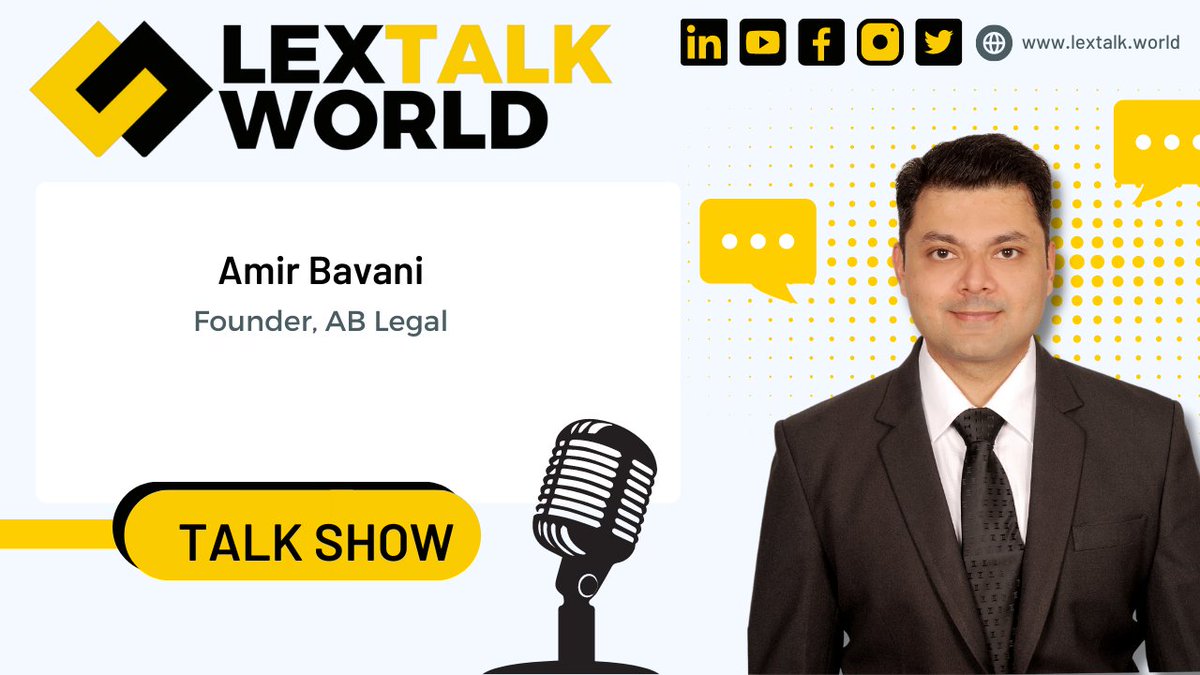 lextalkworld's tweet photo. LexTalk World Talk Show with Amir Bavani, Founder, AB Legal
Read the full interview blog here: https://t.co/iIieV0k5pD
#law #legal #lawyer #lextalk #interview #LTW2023 https://t.co/Zb6uBttpJ4