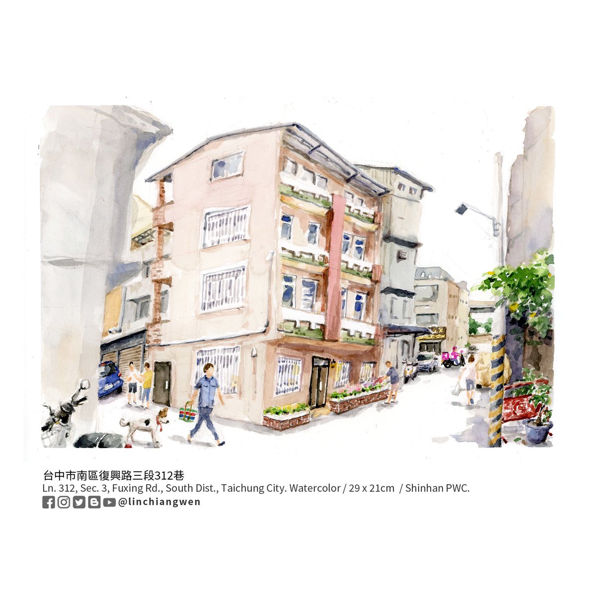 linchiangwen's tweet photo. 台中市南區復興路三段312巷
#手繪 #插畫 #速寫 #urbansketchers #urbansketching #usk #urbansketch #台中 #Taichung #Taiwan #水彩 #watercolor #watercolour #鋼筆 #手帳 #shinhanpwc #shinhan #速寫台中 #urbansketcherstaichung https://t.co/cr5HBefe3x