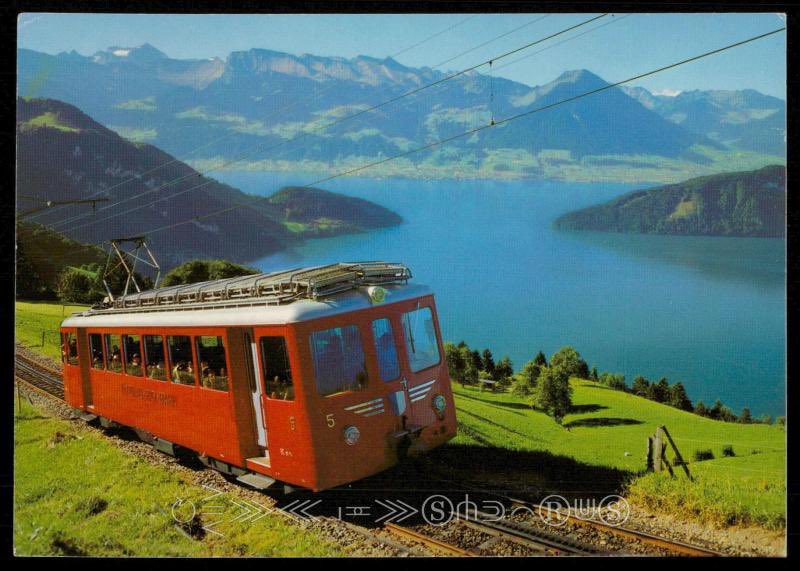 MrTimDunn's tweet photo. #OnThisDay May 21st 1871 (152 yrs ago) Europe's first mountain rack railway - the Vitznau to Rigi line - had its inaugural ascent to 1550m above sea level. It was later extended to the summit of Rigi Kulm; it enabled an Alpine tourism boom &amp; still runs today. It is chuffing epic. https://t.co/7BLZ6j8ZIg