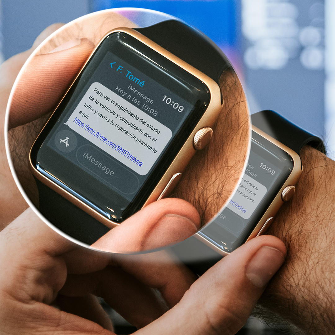 GrupoFTOME's tweet image. Estés donde estés 🏖️🏔️, en cualquier momento🧘‍♀️⛹️‍♂️, desde cualquier dispositivo📱💻, haz el seguimiento del estado de reparación de tu vehículo en taller con nuestro servicio de SMS Tracking.

#taller #smstracking #reparación #serviciotaller