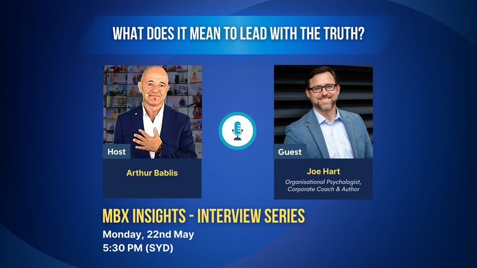 askjoehart's tweet image. ⭐️What better way to end a Monday than by JOINING ME LIVE for a conversation with @ArthurBablis from MBX Institute at 5:30pm AEST tomorrow (22nd May)!

Use this link to register &amp;amp; be notified➡️ facebook.com/events/2628812…

#leadershipcoaching #proflearning #landd