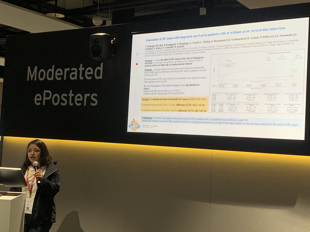 NicolasGirerd's tweet photo. #TriptiGupta from @CiCPNancy presenting HOMAGE cohort results on the differential prognostic value of HF onset in pts with and without MI.
🇫🇷 in HFcongress2023
@Giccardio_fr @CCF_cardio @GuiBaudry @CharlesFauvel https://t.co/fgCfj93lj7