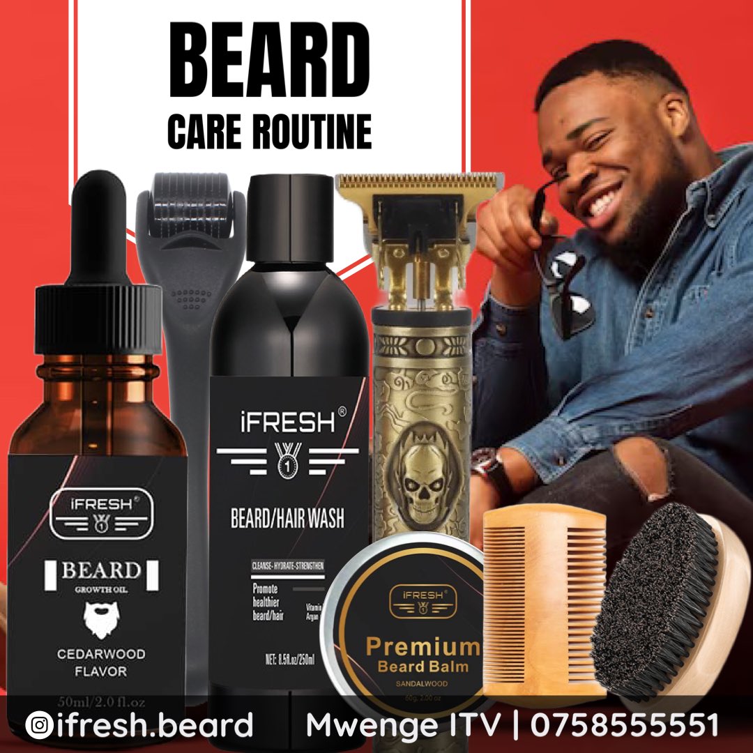 deohugo's tweet photo. Bro! Your beard routine just got an upgrade. More info/delivery ☎️ 0758555551
#BeardGang #ifreshBeard #beardstyle #ifreshstore kindly RT https://t.co/FiVODzDAR1