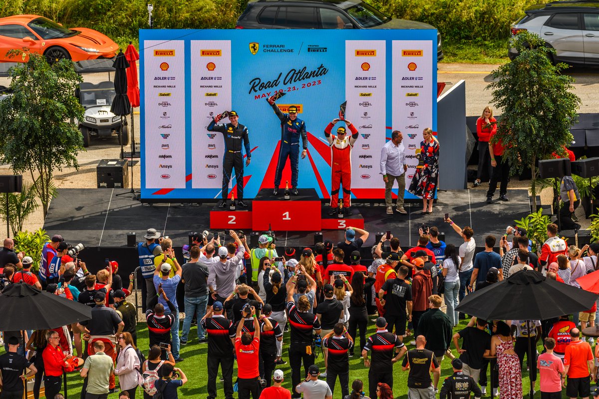 FerrariRaces's tweet photo. #FerrariChallenge North America Race 1 at @RoadAtlanta in the bag! 

Don't miss our photo dump from the Saturday action of round 3. 📸📸

@FerrariUSA Trofeo @pirellisport Coppa @ShellMotorsport #FerrariCorseClienti #FerrariRaces https://t.co/44Kt3P3E8f