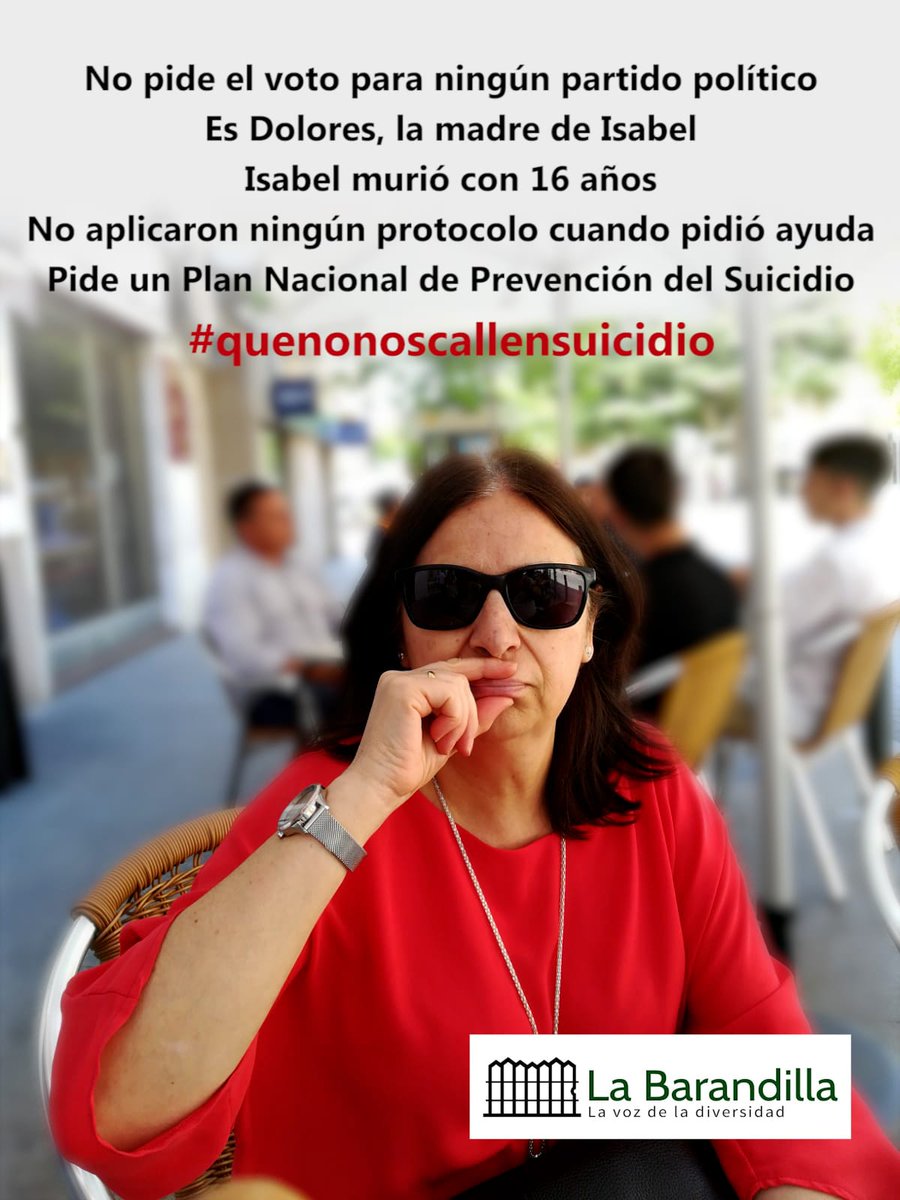 Hoy se suicidaran 11 personas en España.
Con este terrible drama, no es prioridad para ningún partido político.
