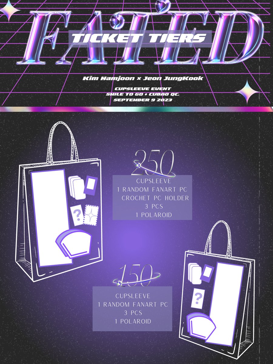 fatedMNL's tweet photo. The long wait is over! We are proudly presenting Fated: NamKook CSE!

🗓️ September 9, 2023 (Saturday)
⏰ 1:PM-3PM (1st batch) / 3PM-5PM (2nd batch)
📍 Smile To Go Café (Cubao, QC)
🔗 https://t.co/mrh9FaJhXF

See you all ARMYs let's have some fun! 💜
#FatedMNL_NamKookCSE https://t.co/43L2aiFt4X