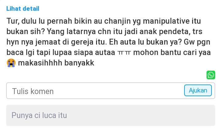 Punyanya @prettyhw4ng ingyah apa salah bener sih fix gw yakin soalnya baca jg