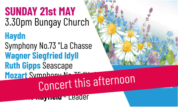 🎻 Concert this afternoon, 3.30pm St Mary's Church Bungay. Tickets on the door. <a href="/atnorfolk/">All Things Norfolk</a> <a href="/SimplySuffolk/">SimplySuffolk</a> #classical #music #live #sunday