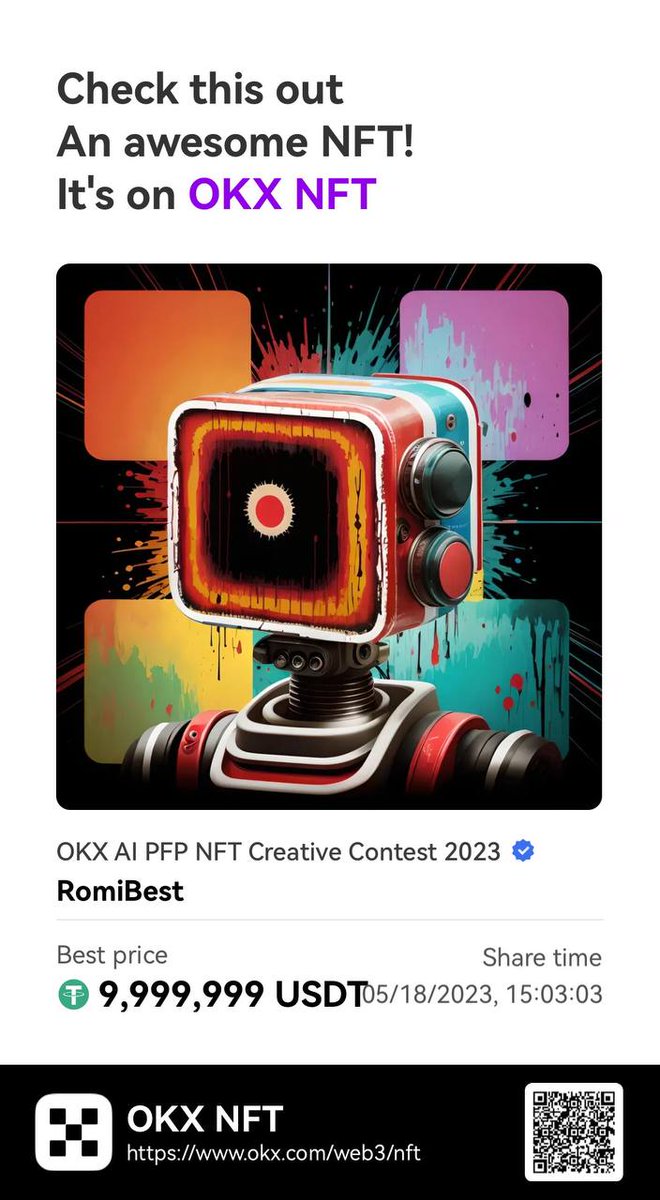wow i think this will be the winner!

@beforetrending @okxweb3 #OKXAINFT #Okx📷