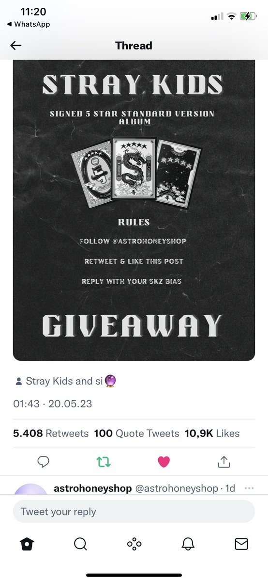 selinabrm's tweet photo. @astrohoneyshop @Stray_Kids @simply_sungie I can’t choose a bias in skz to save my life 😭 But I might have to go for Bang Chang he’s so sweet! Thank you for the giveaway :)) https://t.co/Ia5SJ5dCC9