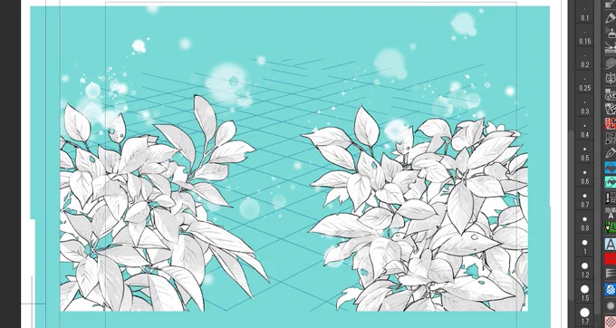 画像素材2パターンを調整していい感じになったんじゃな～い? ちゃんと線画(ベクター)影(グレー)白(下地)でレイヤー分けしといたわよ  昼間は暑いから家で筋トレしたけど、もういい加減気温下がってきただろうから散歩ー!