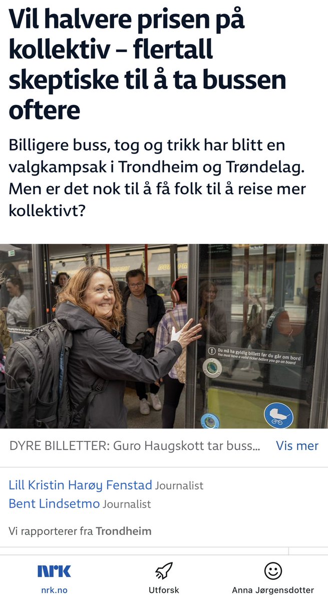jorgensdotter's tweet photo. - Ta el-sparkesykkel til busstoppet, sleng deg så på bussen. Når du kommer frem klipper du ut en bysykkel og voilà, du er fremme!*

*Vi minner om at #grønnmobilitet ikke anbefales for de med under 600k i årsinntekt. Bruk på eget ansvar. https://t.co/WJya0s5fbC
