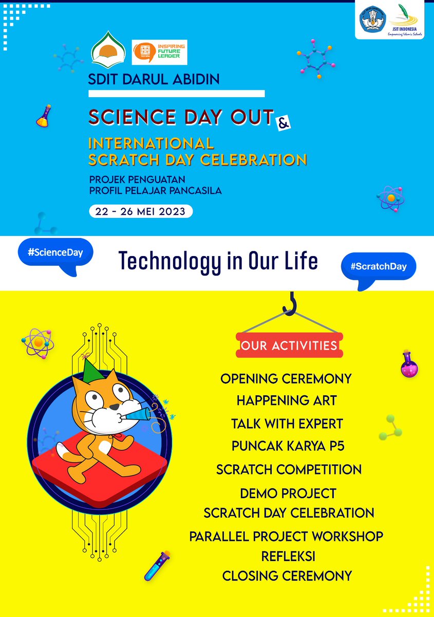 sucimeydarbi's tweet image. SDIT Darul Abidin ready to celebrate Science Day Out &amp;amp; International Scratch Day 
22-26 May 2023.

@sitdarulabidin @darulabidin @scratch @ScratchJr
#scratchday 
#scratch
#scratchweek