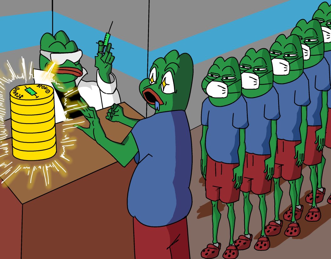 🐸Pepe and his gang are waiting in line for the vaccine to cure $COVID
🔜LIVE PUBLIC PRESALE: 7AM PST May 21st

📢Secure your presale spot!  
We are giving out some AIRDROPS

🦠LIKE + RT
🦠Drop your wallet address
