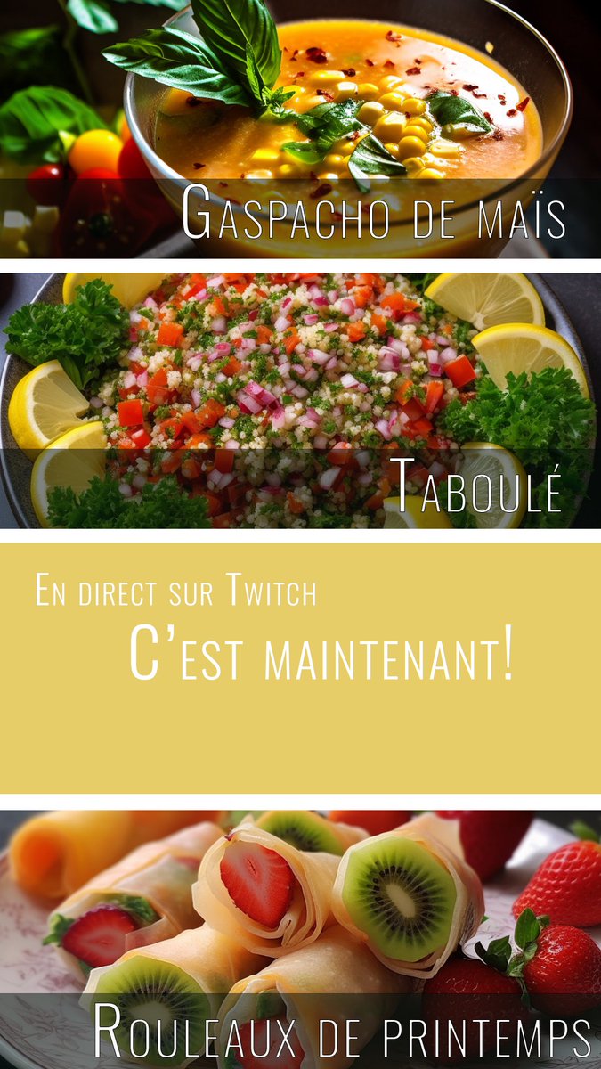 Swaenb's tweet photo. Ce midi, avec le retour des beaux jours, on n’allume pas le four. 
On va faire un live cuisine sans aucune cuisson!

Pour suivre ça, rendez-vous sur https://t.co/YJ78IHyhuq https://t.co/cjQGIDtwS1