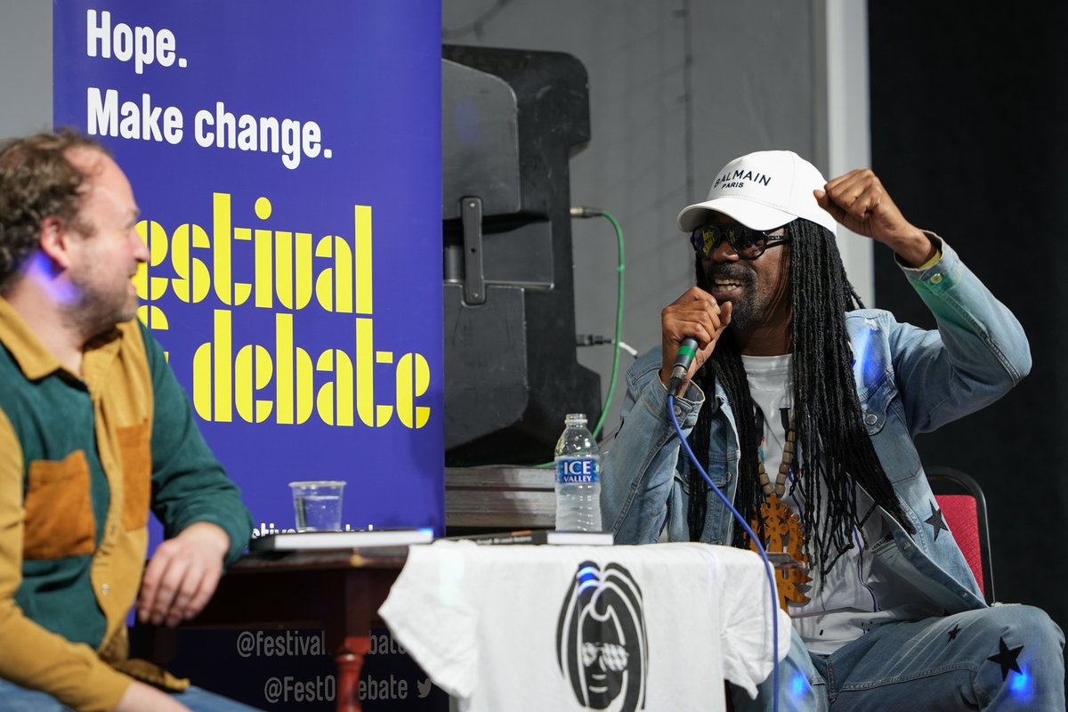 LaureAdva's tweet photo. So much positive energy and wise words from @Generallevy  that I bought the book @FestOfDebate https://t.co/DzsejWQRBf