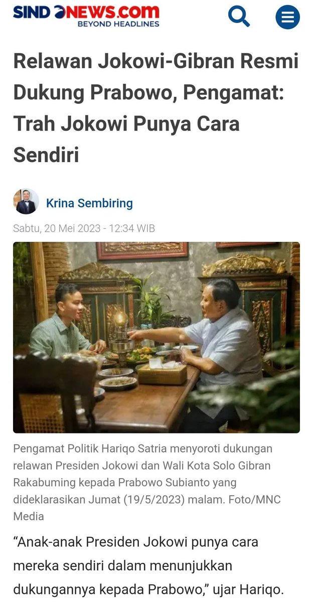 Trah‼️
Seneng gak seneng... Gibran iku kekuatan baru... Fakta.

Tapi justru menguntungkan masyarakat... Onok pilihan lain dengan patron fresh.