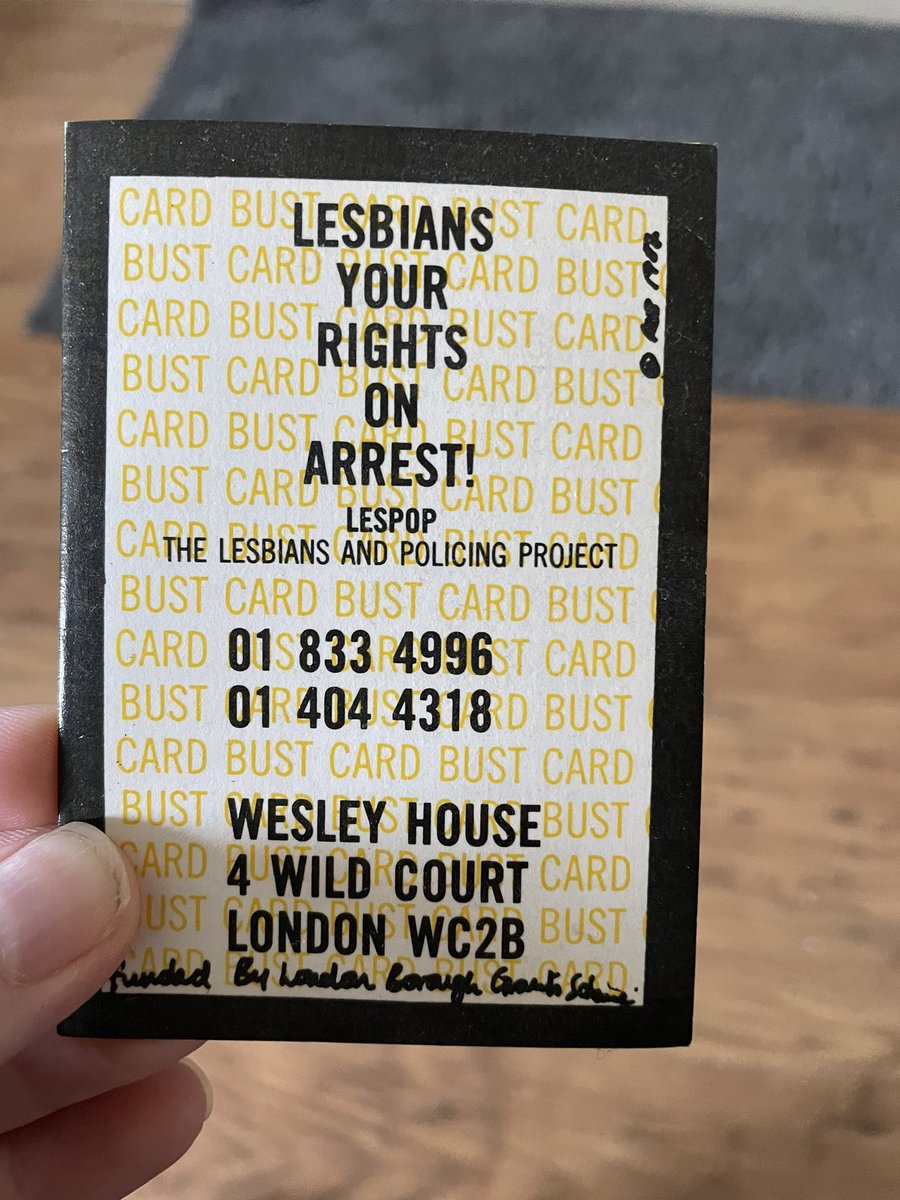 farmernade's tweet photo. My mum has just handed me this after discussions about @lamb_heart_tea’s session at #HAconf23 - she was handed this in 1990 when she started at uni. #LGBTQhistory #herstory #knowyourrights #historyteacher https://t.co/grqS2mGpRE