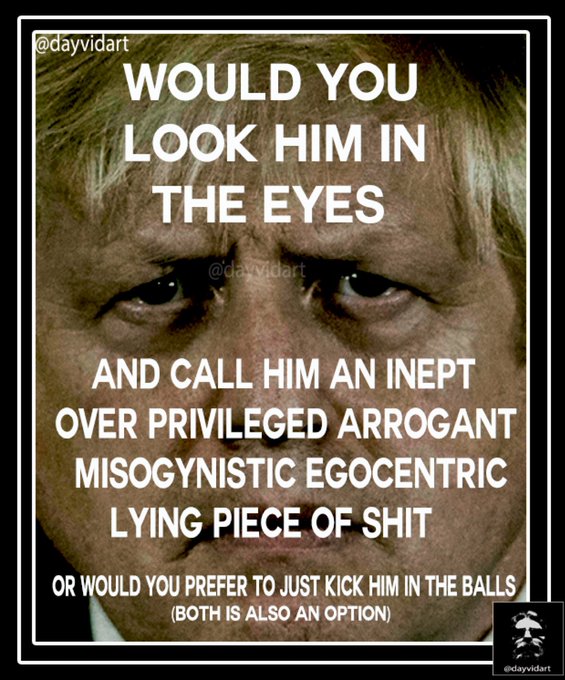 Let them. Quite frankly, anyone that thinks Spaffer worthy to be an MP, let alone PM, is either intellectually very challenged, has offshore assets to build on while avoiding tax or is simply Fascist to the core. #JohnsonLies