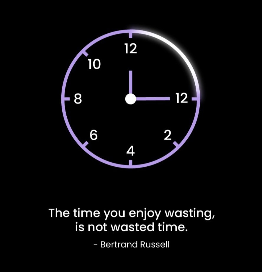 Ensure you have some " Me Time" regardless of how busy your schedule is and don't feel guilty about it.

#buildinpublic #sundayvibes