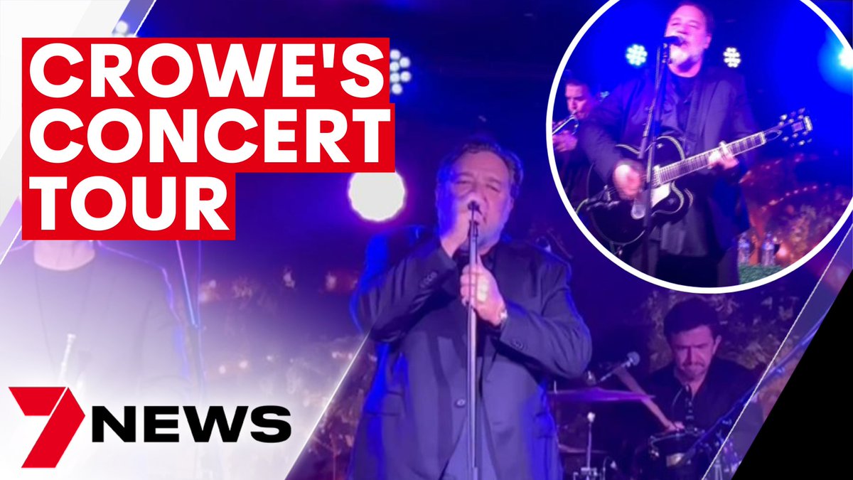 7NewsSydney's tweet photo. .@russellcrowe is leaving the big screen behind for now to launch a concert tour along Australia’s east coast. In 1987, he spent 6 months busking for spare change in Sydney. Now he's taking his musical talents on the road again. https://t.co/69299Gbd1n #7NEWS https://t.co/KKqKTD05Ce
