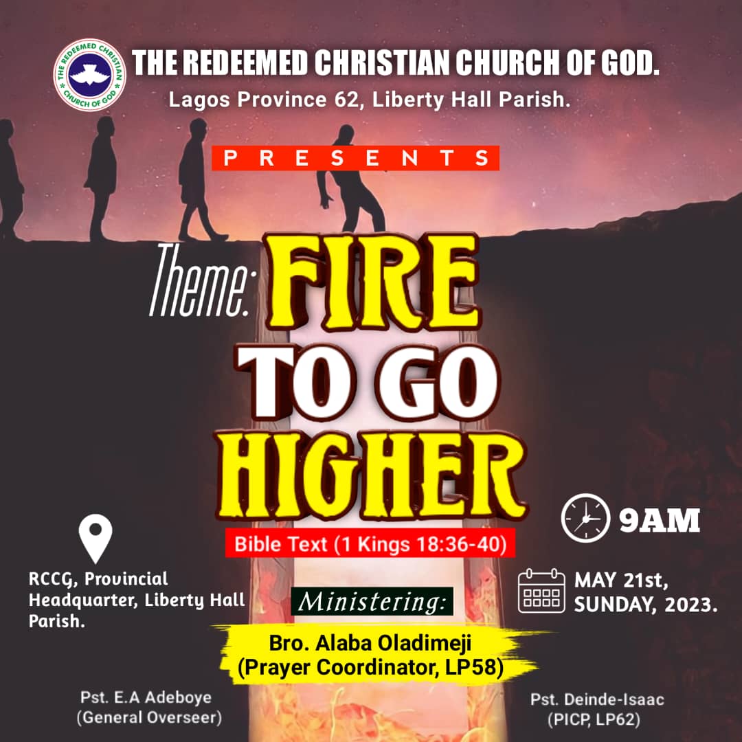 rccglp62's tweet photo. Join us today @RCCGLiberty... It's going to be an amazing service in God presence...

Ministering: Bro Alaba Oladimeji(Prayer coordinator, Lp58) https://t.co/F8VZmFTD4t