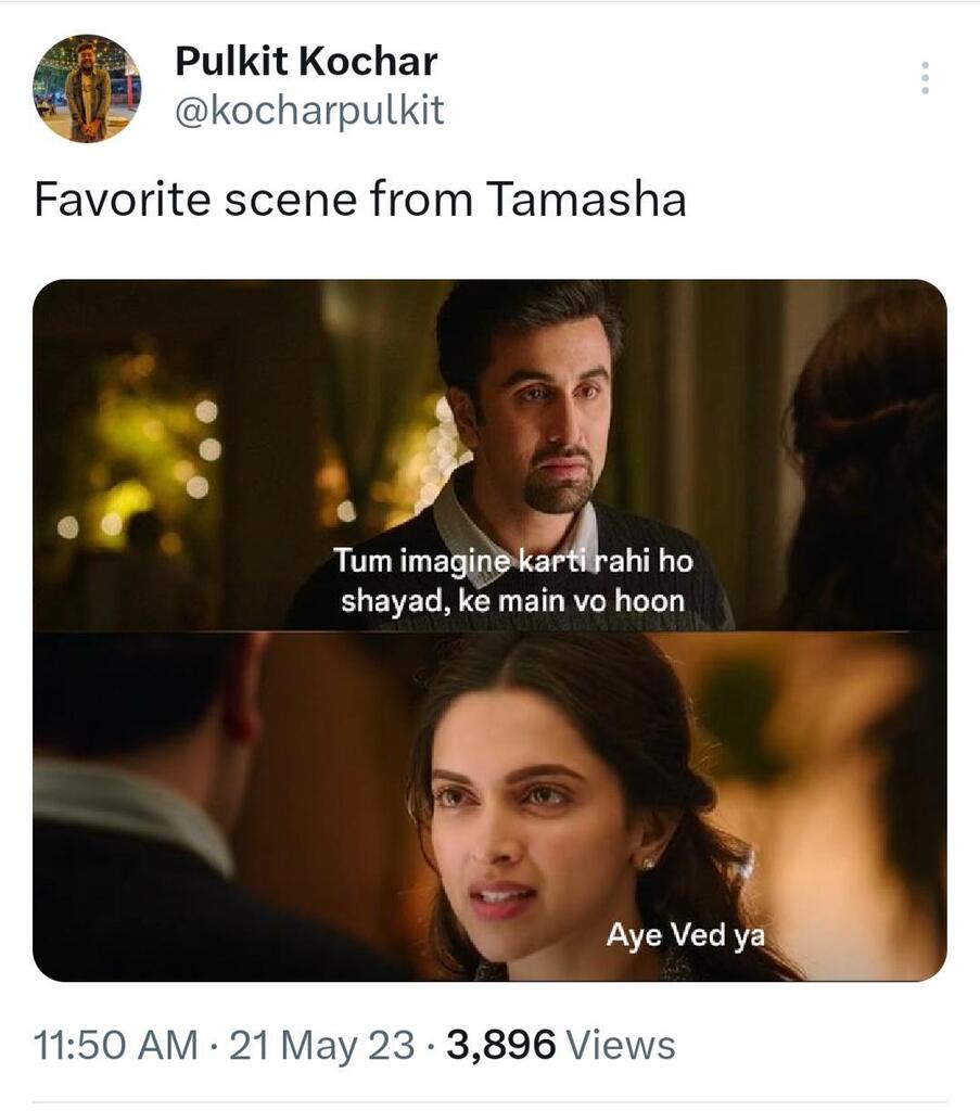 GodKumarIndia's tweet photo. Edited dialogue from Tamasha

#meme #bollywood #memes #funny #dankmemes #100daysofcode #memesdaily #funnymemes #lol #follow #humor #like #dank #love #memepage #dankmeme #tiktok #comedy #lmao #fun #anime #ol #dailymemes #edgymemes #offensivememes #funnymeme https://t.co/m04RYQDpud