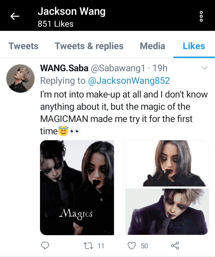 Sabawang1's tweet photo. Jackson liked my message and photos and it made me cry with joy😭❤
@JacksonWang852 Tanks My Dopamine🥺MagicMan🫂🔥
#jacksonwang #magicman https://t.co/cWChsWwXvJ