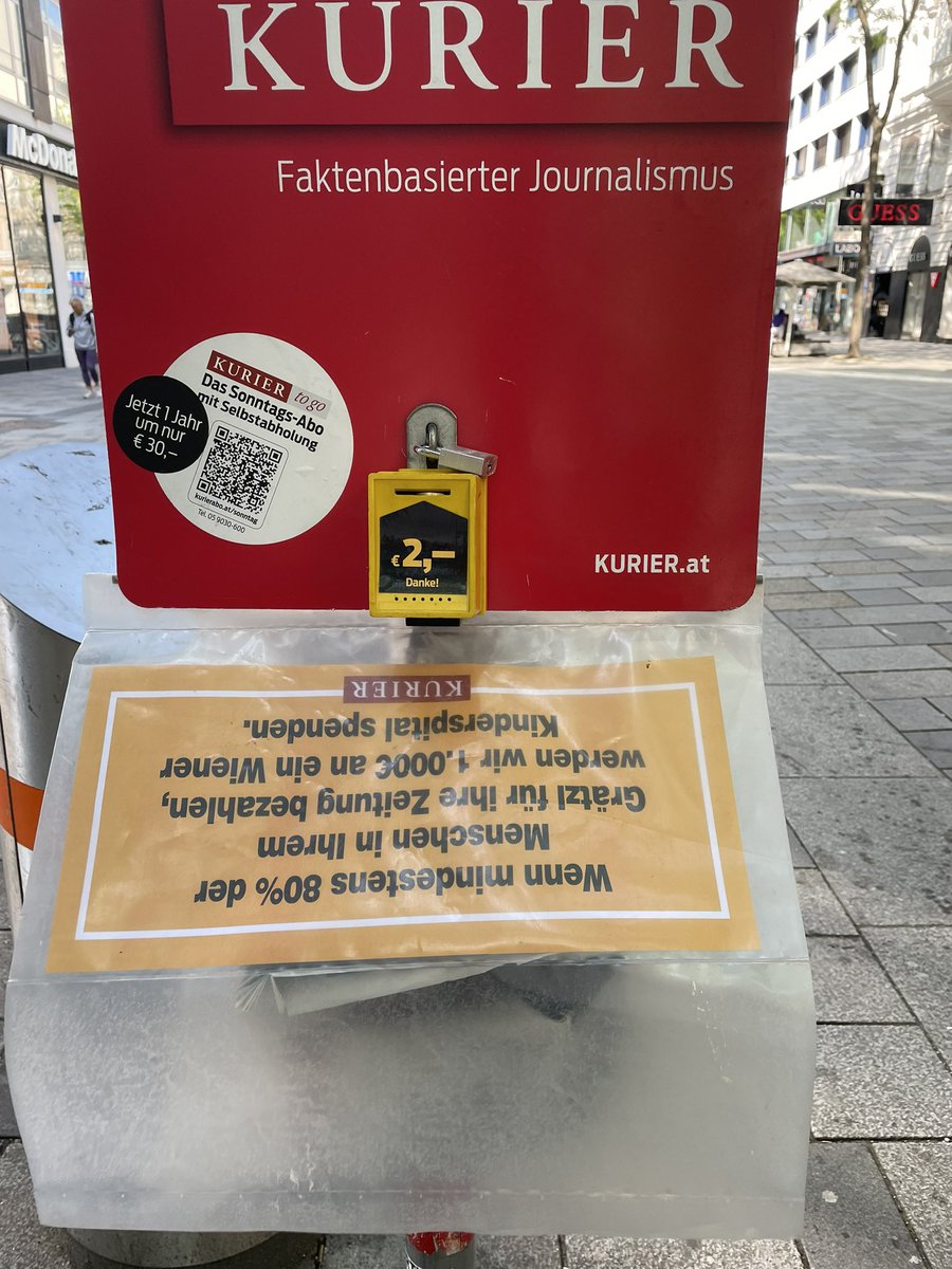 So wird das wohl nichts mit der Kinderspitalspende. 80% Vollzahlende wäre aber wahrscheinlich auch nach 180 Grad Wende ein höchst ambitioniertes Ziel. #sonntagszeitung