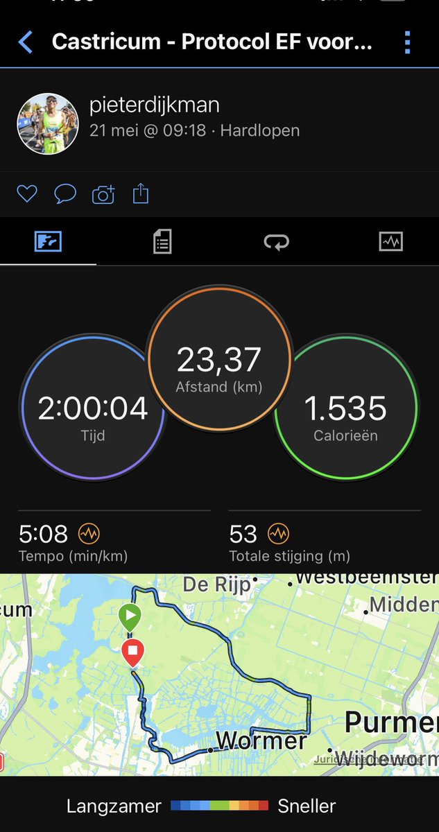 pieterdijkman's tweet image. Effiency training van 2 uur mooi vlak kunnen lopen 68 km deze week  #starnmeer  #spijkerboor #jisp #run2forty2 #alkmaarsportstad