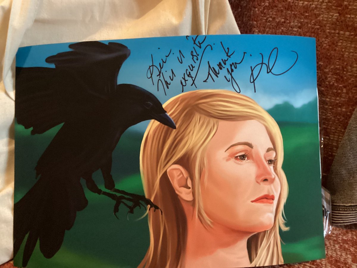 Kim Rhodes was just great on stage and in ops and almost made me cry when she signed my art and was really sweet about it #basingstokecomiccon #kimrhodes #Supernatural @kimrhodes4real
