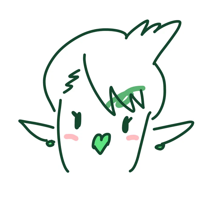 おえかきしたかったけどパソコン立ち上げ面倒なので指で描いた アイコンにしよ