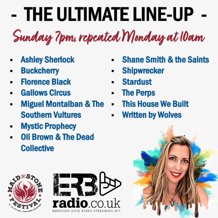 Emerging Rock Bands - Account has been archived (@emergingrock) on Twitter photo <a href="/F0lkR0ckChick/">f0lkr0ckchick</a> can't wait to be back on the airwaves tonight for #UltimateLineUp at 7pm featuring:
π <a href="/GallowsCircus/">Gallows Circus</a> and <a href="/MMontalbanMusic/">Miguel Montalban Music</a> from the ERB presented Maiden Stage at <a href="/maid_of_stone/">Maid of Stone Festival</a>
π First appearances on the show by <a href="/Buckcherry/">Buckcherry</a> <a href="/Mysticprophecy/">Mysticprophecy</a> <a href="/ShaneSmithMusic/">SHANE SMITH + SAINTS</a> <a href="/F0lkR0ckChick/">f0lkr0ckchick</a> can't wait to be back on the airwaves tonight for #UltimateLineUp at 7pm featuring:
π <a href="/GallowsCircus/">Gallows Circus</a> and <a href="/MMontalbanMusic/">Miguel Montalban Music</a> from the ERB presented Maiden Stage at <a href="/maid_of_stone/">Maid of Stone Festival</a>
π First appearances on the show by <a href="/Buckcherry/">Buckcherry</a> <a href="/Mysticprophecy/">Mysticprophecy</a> <a href="/ShaneSmithMusic/">SHANE SMITH + SAINTS</a>