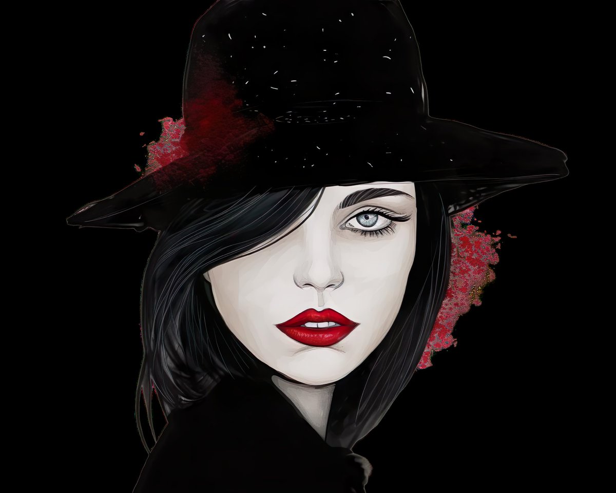 Valery_digital's tweet photo. The Mysterious Lady in Black Hat #NFT #redbubble
https://t.co/hcFXY6esYM https://t.co/dRvYIkS2PN