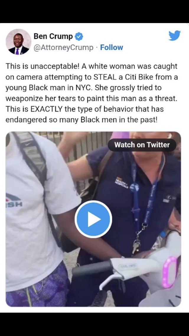 Steve_Carl's tweet photo. @kylenabecker Don’t forget this POS @attorneycrump has a big following and needs to pay for his race baiting lies https://t.co/avSJVA6f21