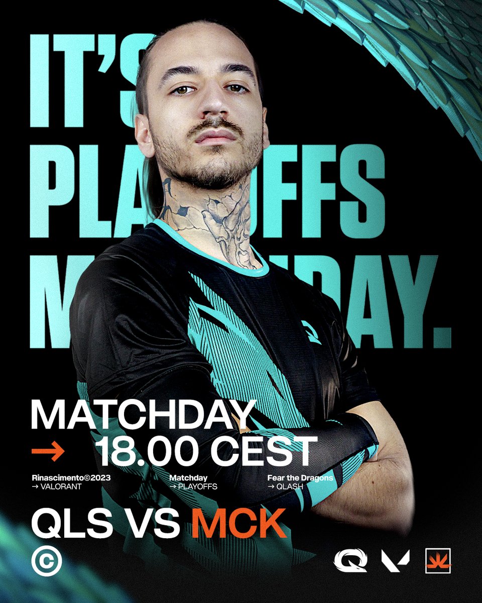 LOWER BRACKET #VALrinascimento RUN STARTS TODAY 

🕕 18:00 CEST
📺 twitch.tv/valleague_it

#forzaQLASH #VALORANT