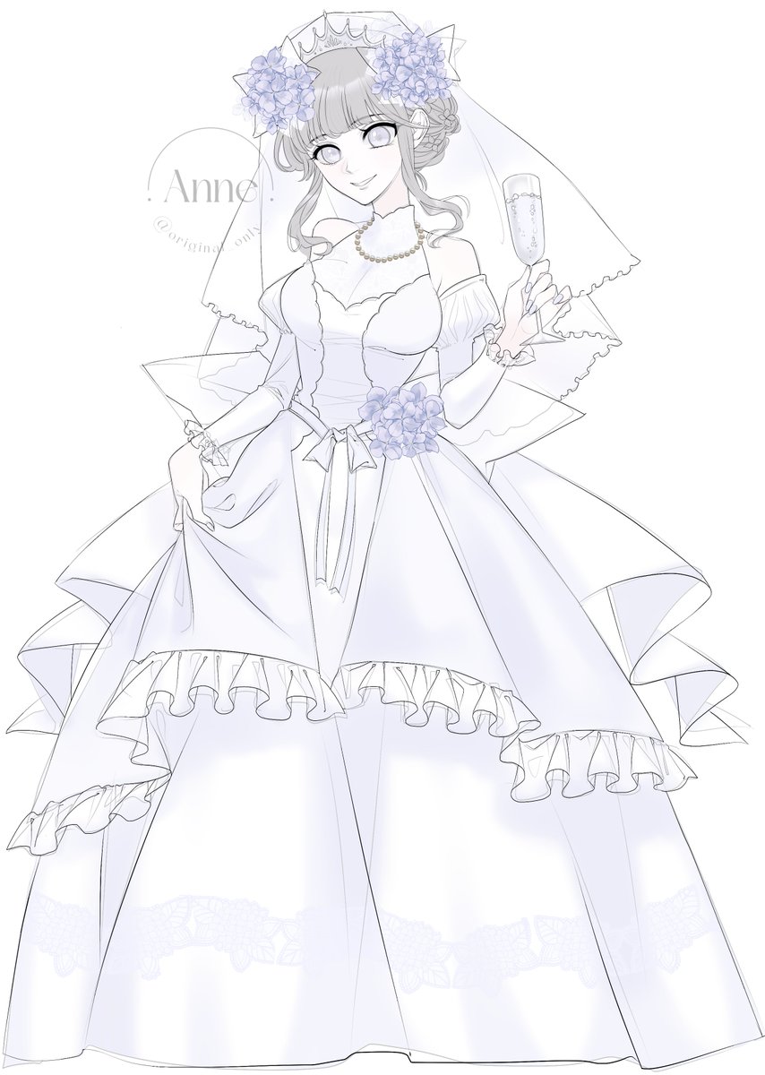 「やっと線画できた(∩'∀`)∩ #wip #wipart #線画」|杏@7/12 OC立ち絵🐈‍⬛のイラスト