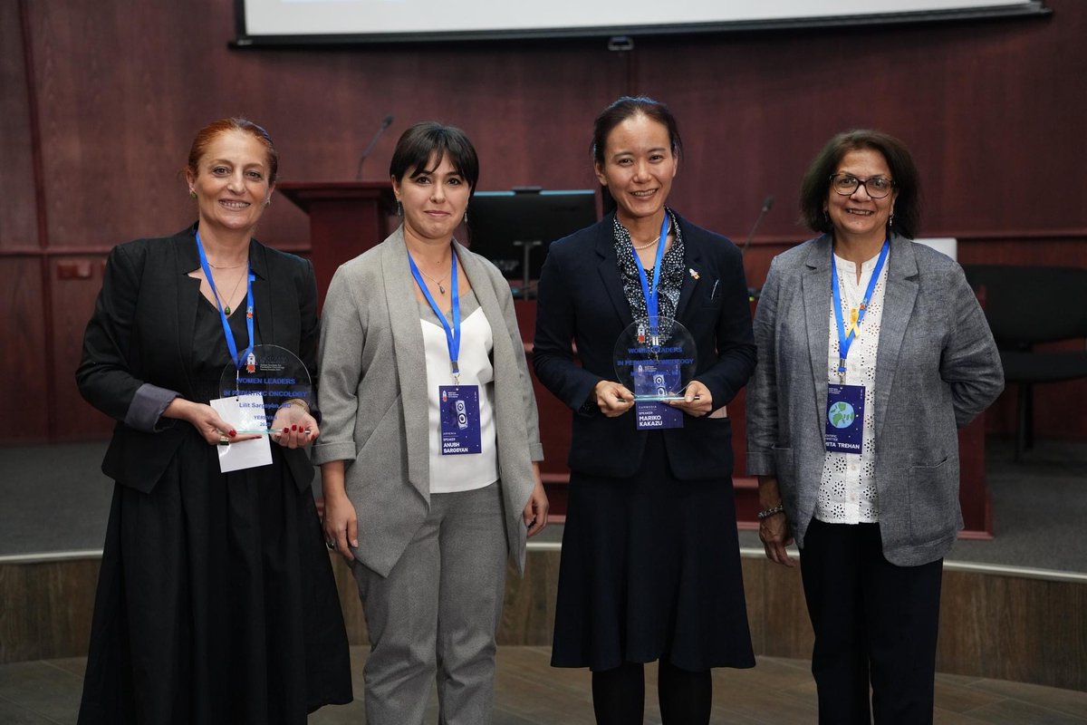 The session on 'Women Leaders in Pediatric Oncology' took place on May 20th. It was held by Dr. Lilit Sargsyan, Head of pediatric oncology department at @pcbdca 🇦🇲, and Dr. Mariko Kakazu, Director of Pediatrics at Japan Heart Children's Medical Center in Cambodia. 🇰🇭