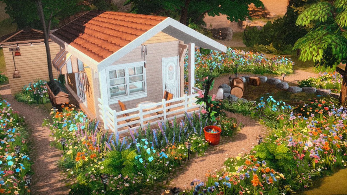BanvanSims_'s tweet photo. Just finished this Tiny House build🌸 You can find it on the Gallery! ID:BanvanSims🌼#TheSims4 #TheSimsCommunity #TS4 #ShowUsYourBuilds https://t.co/uiDxx6ewGd