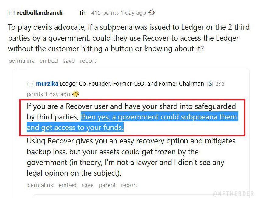 carinimrc's tweet photo. E dopo questa affermazione dico addio a #Ledger :
"...il #governo puรฒ aver accesso ai tuoi #fondi...i tuoi asset possono essere #congelati dal governo..."
#Crypto #CryptoLedger https://t.co/R5UHkp7rG2