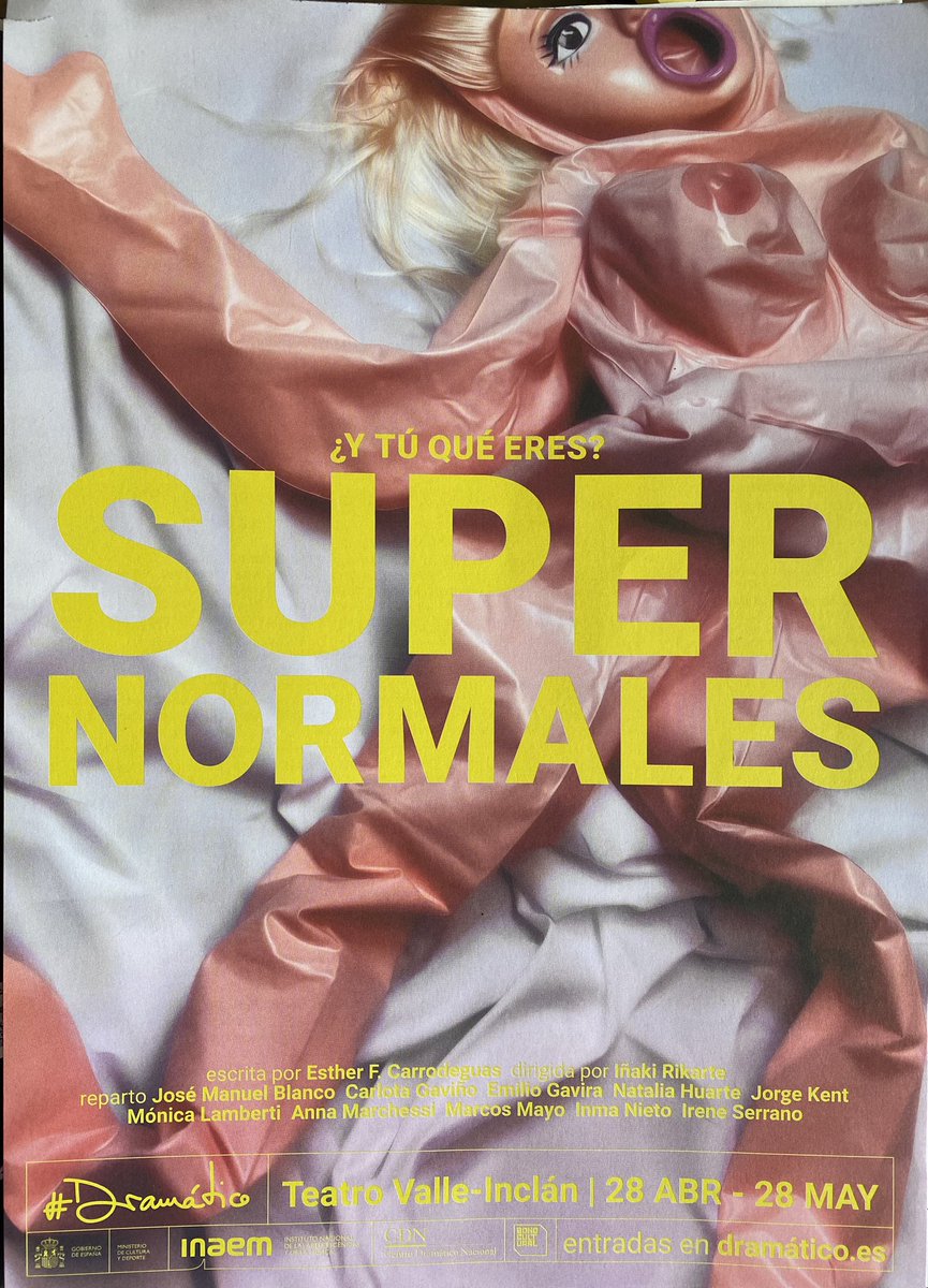 MarjorieColas1's tweet photo. #supernormales superlativo, mi teatro del siglo 21, un texto genial @_carrodeguas, una dirección maravillosa, el mejor elenco, un público incluido en la obra. @anetomarchessi 🔝 y si tuviera que elegir una voz, como Sarita, obviamente @Natalia_huarte @centrodramatico #yeswefuck https://t.co/vDjtUDnj4H