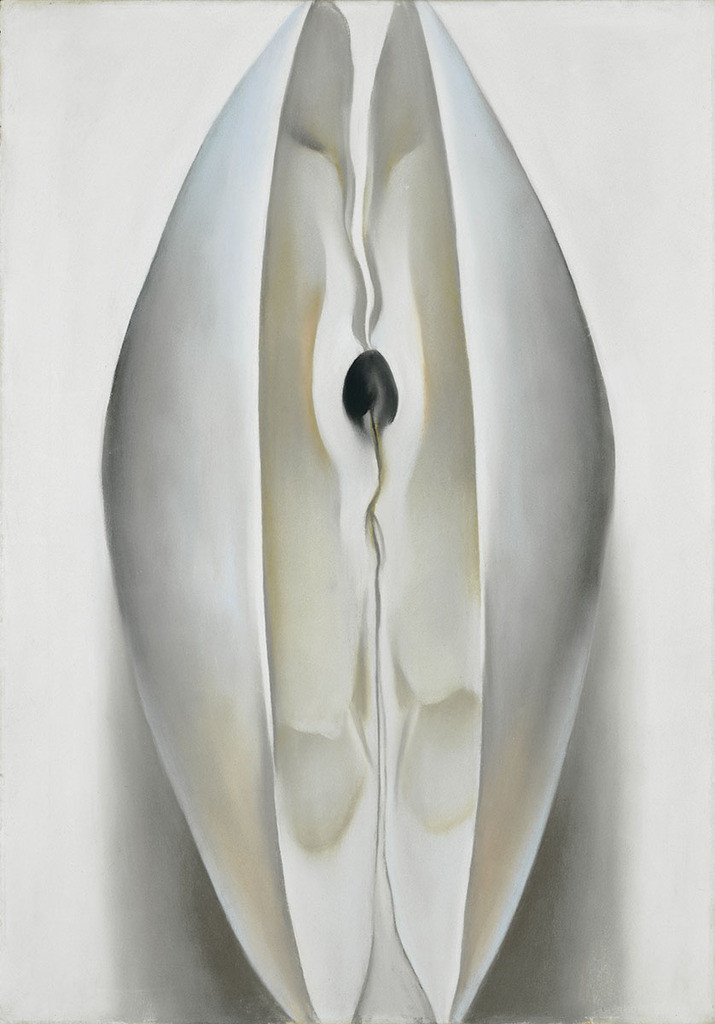 womensart1's tweet image. Slightly Open Clam Shell, 1926, Georgia O'Keeffe #WomensArt
