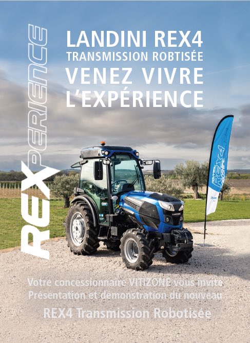 perislanguedoc's tweet photo. [Landini Tour] 🚜
Retrouvez dès demain 9h au #magasin de Magalas la présentation et la #démonstration du #Nouveau REX4 Transmission Robotisée, en #partenariat avec #Vitizone ! 😁
#RSE #vigne #vin #tracteur #Roboshift @NegoceAgricole @Landinitractors https://t.co/4j7HRkCnG4