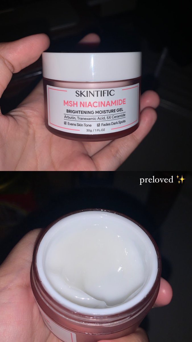 Wts skincare
Preloved skintific brightening moisturizer gel (60k)