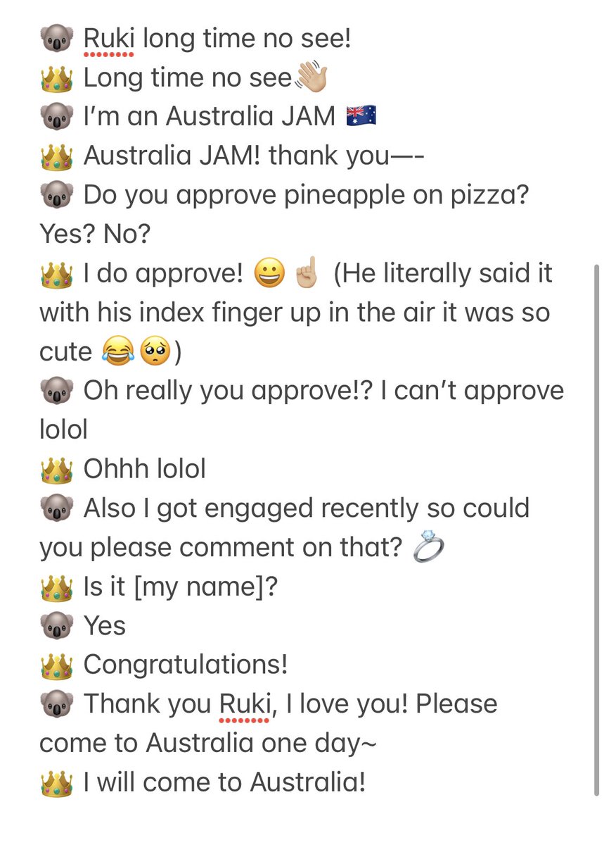 MayoraaThirteen's tweet photo. 瑠姫くんはピザにパイナップルはありだそうです。🍕🍍

Ruki I was so sure you’d be Team “no pineapple on pizza” 😭😂
But thanks for the congrats and you looked so good with red hair 🥹👑🤍
#白岩瑠姫
#JO1  
#JO1ヨントン 
#JO1ヨントンレポ https://t.co/ib1WIMAQz0