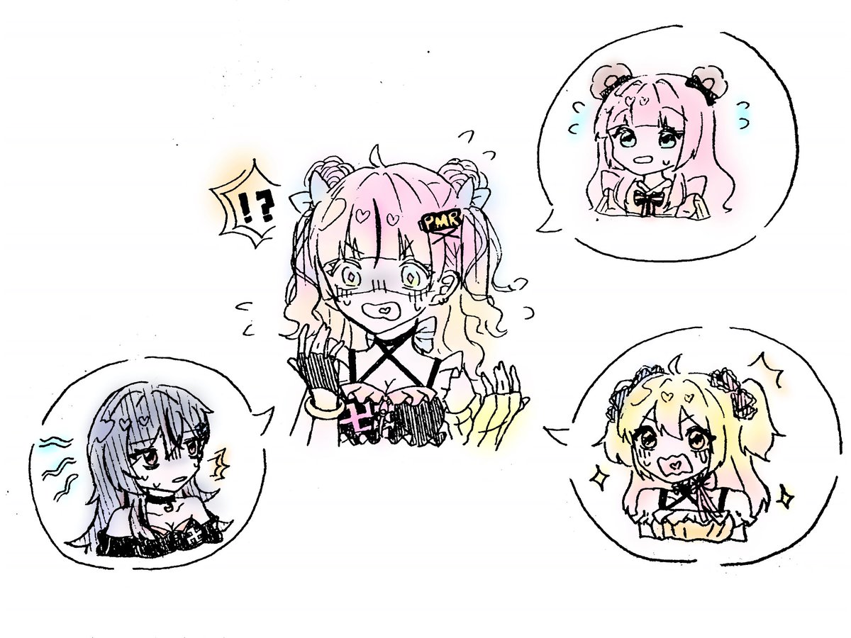 💛🩵🩷ぴまれちゃん。🩷🩵💛 #ぴーまるあーと #P丸様。 #