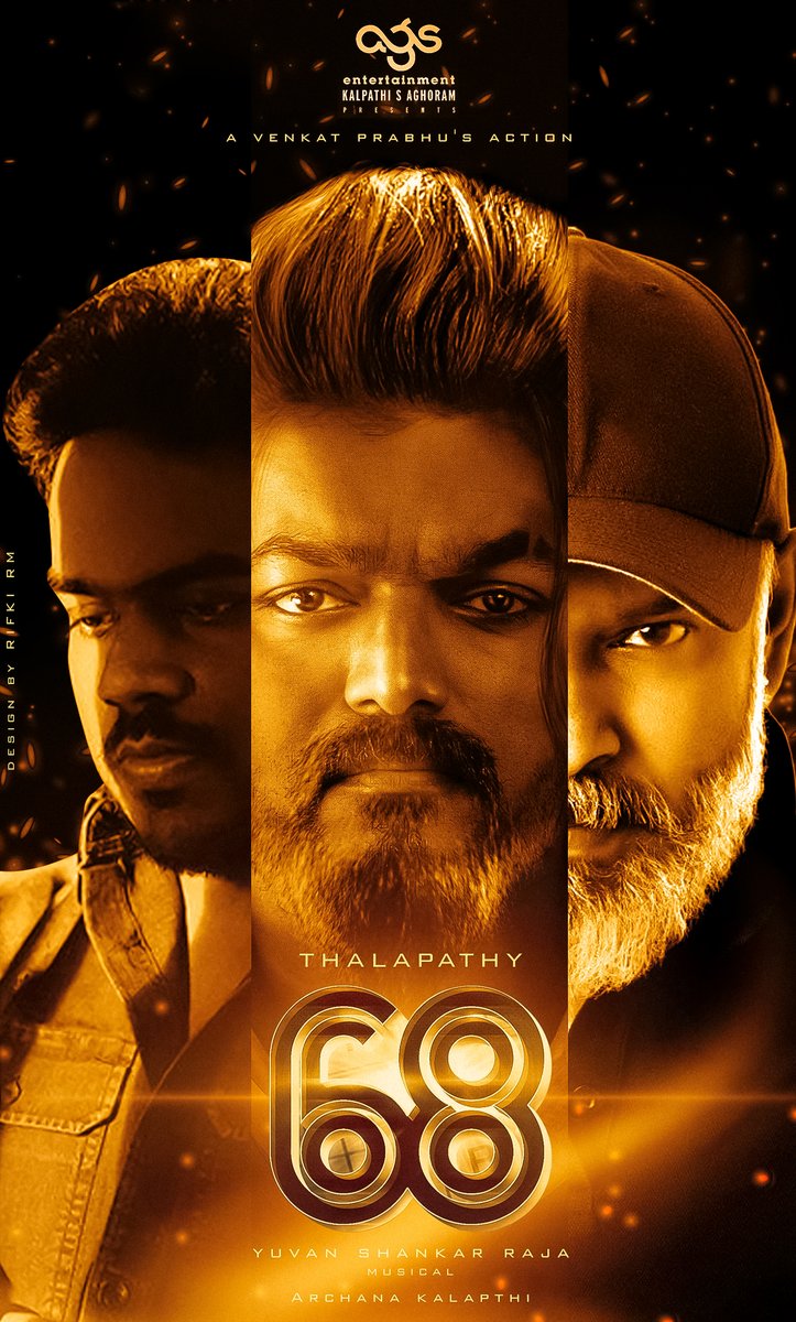 #Thalapathy
@actorvijay
directed by @vp_offl
music by @thisisysr

#Thalpathy68 #Ags25 #KalpathiSAghoram #KalpathiSGanesh #KalpathiSSuresh 

@archanakalpathi
@Jagadishbliss
@aishkalpathi
@venkatmanickam5
@onlynikil
@RIAZtheboss